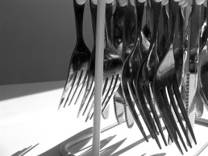 Hanging forks